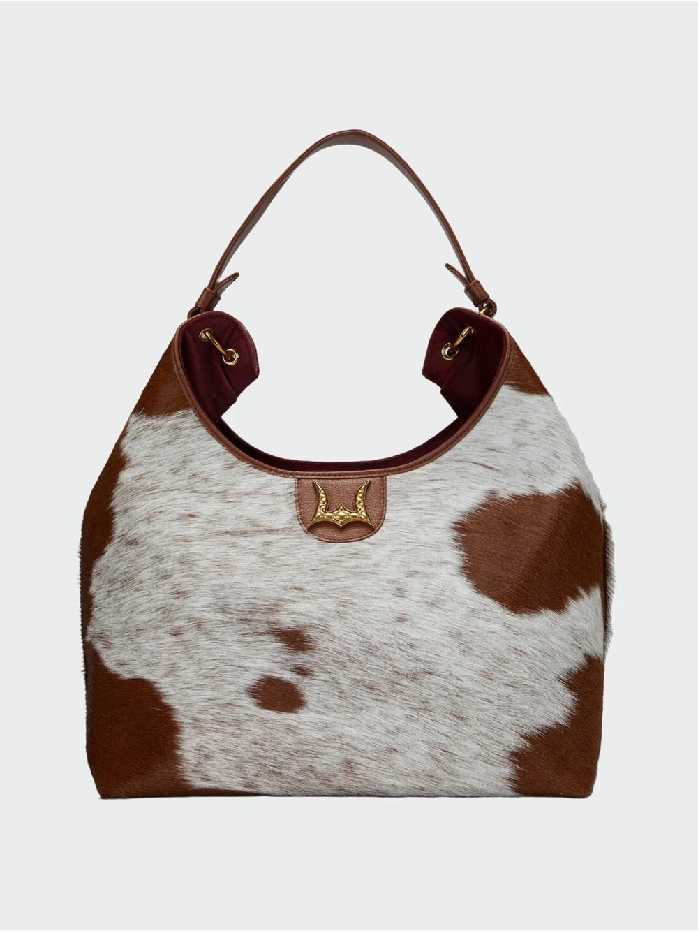 Loyal West | Large Purse - In Brown & White Cowhide & Calfskin